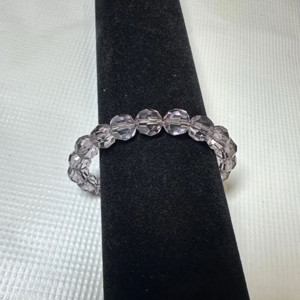 Faceted Light Bead Stretch Bracelet - Women Jewelry